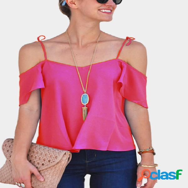 Rose Cold Shoulder Causal Top