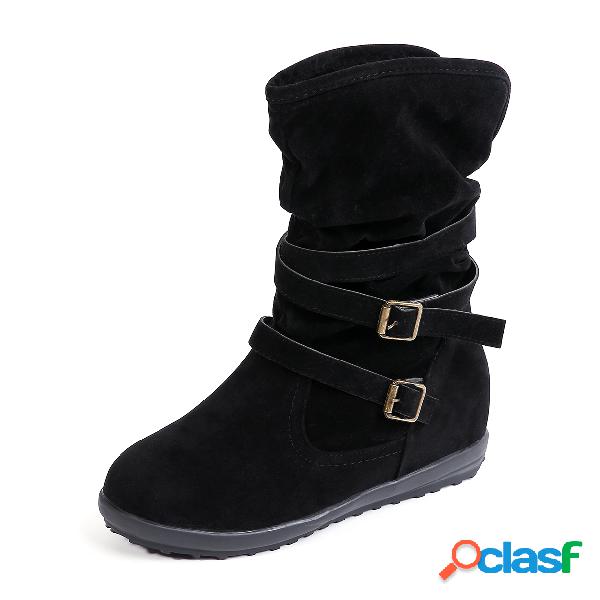 Black Mid-Calf Fur Lined Boots