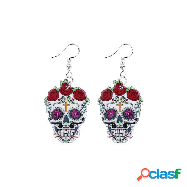 Skull Shape Halloween Drop Earrings