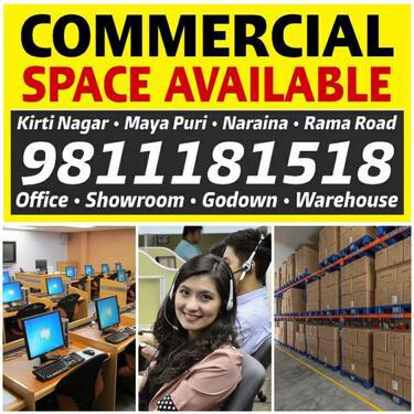 Commercial Office Godown Space for Rent 9811181518