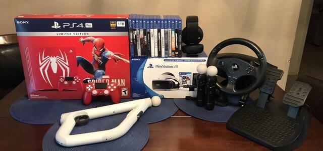 Brand new Ps4 pro 1Tb with Vr bundles 2 controllers move st