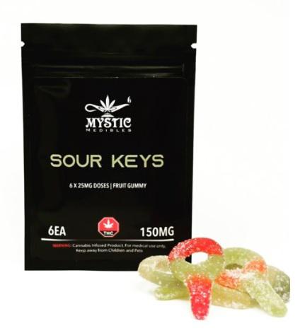Sour Keys by Mystic Medibles (150mg THC) $15.00