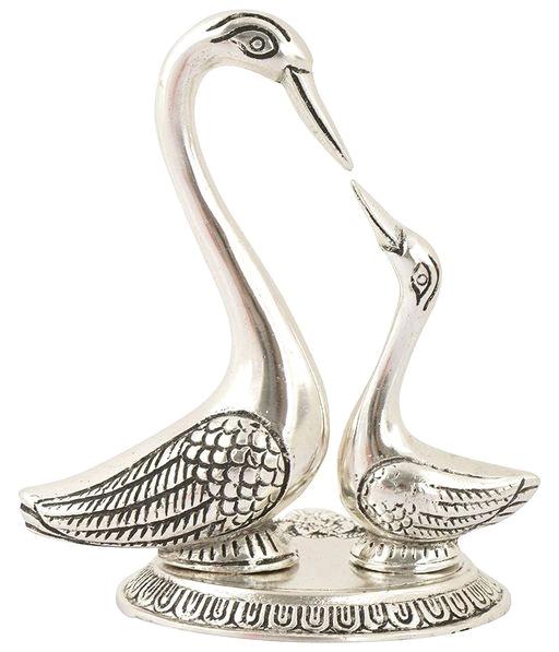 Aluminium Loving Swan Pair (Silver)