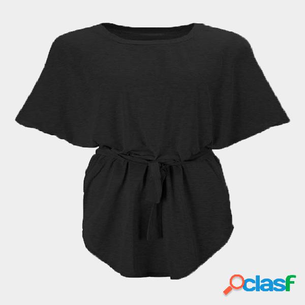 Bat sleeves Dress with Self-tie Design