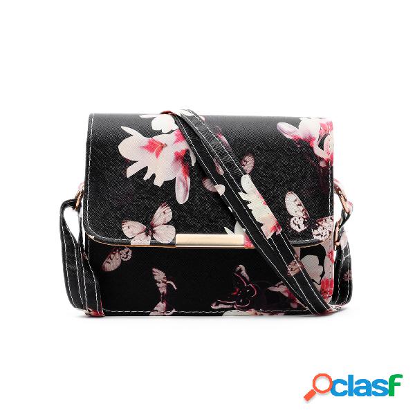 Black Butterfly Printed Crossbody Bags
