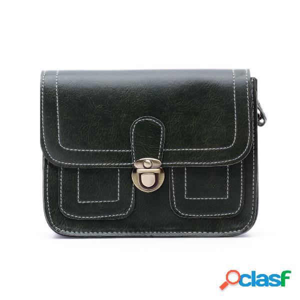 Dark Green Stitching Design CrossBody Bags