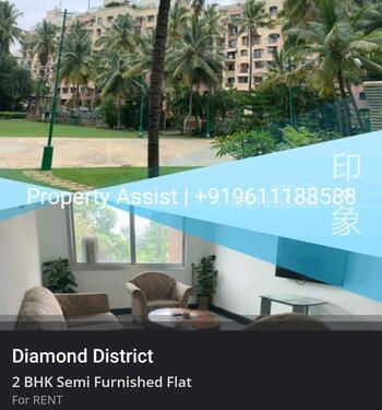 3 BHK FURNISHED Flat for RENT in DIAMOND DISTRICT