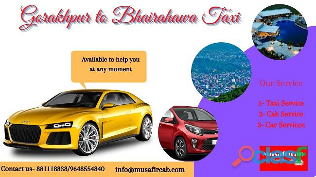 Gorakhpur to Bhairahawa Taxi Service, Bhairahawa to