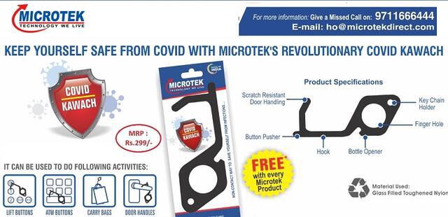 Stay Safe with COVID Kavach manufactured by Microtek