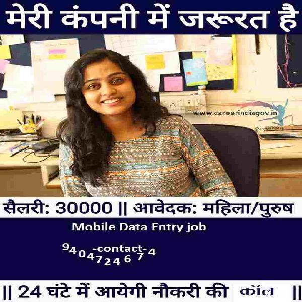 digital india platform data entry job