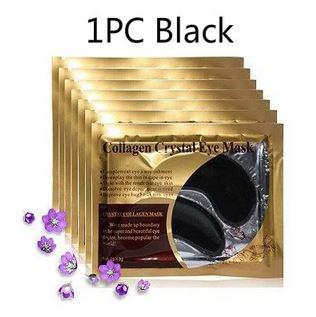 1pair Black Pearl 24K Gold Crystal Collagen Dark Circles
