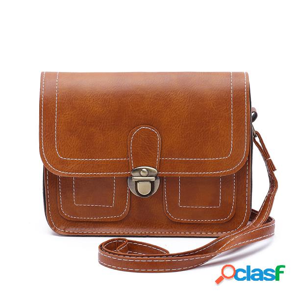 Lignt Brown Stitching Design CrossBody Bags