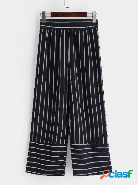 Black Stripe High Waisted Pants