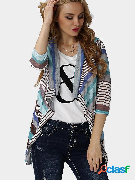 Multi-color Asymmetric Fashion Cardigan