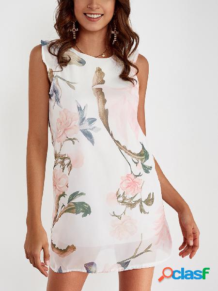 Random Floral Print Mini Dress