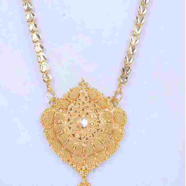 Buy Gold Plated Long Chain Necklace Set Online from JHeaps