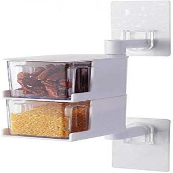 Shop Acrylic Rotatable Kitchen Spice Rack | Wall Mounted