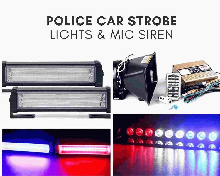 Buy Police car strobe lights & Mic Siren | Starts From Rs