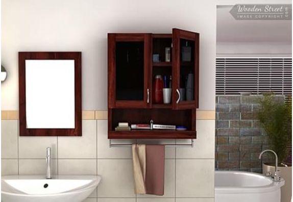 Get wooden bathroom cabinets at wooden street