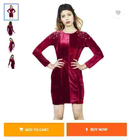 Shop Sheath Maroon Dress for Women Online At Flipkart