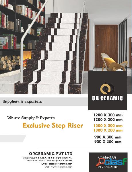 Stair Tiles Step Riser Tiles Latest Price, Manufacturers &