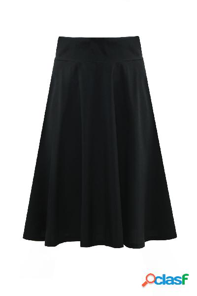 Black Midi Skater Skirt