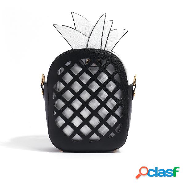 White Pineapple Shape Fashion Crossbody Bags