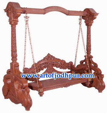 Arts jodhpur handicrafts carved swing jhula