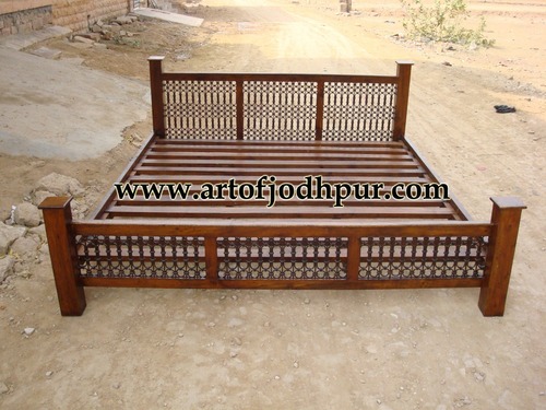 Jodhpur handicrafts iron jali wooden double beds