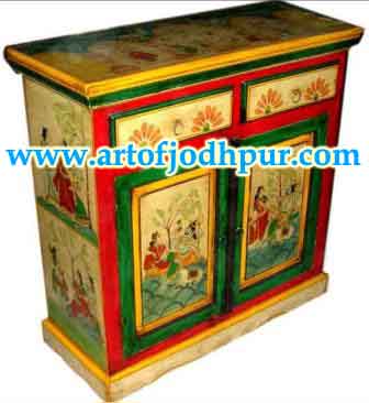 Jodhpur handicrafts painted cabinets