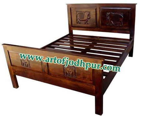 Jodhpur handicrafts sheesham wood online carved double beds
