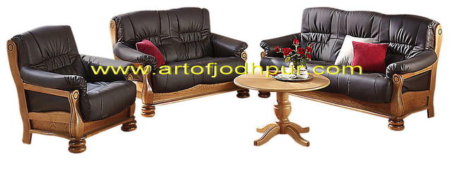 Online Furniture Teak wood Sofa set with Center Table