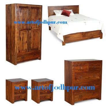 Sheesham wood 5 Pc.Bedroom Sets