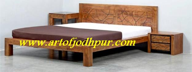 Sheesham wood double beds indian furniture