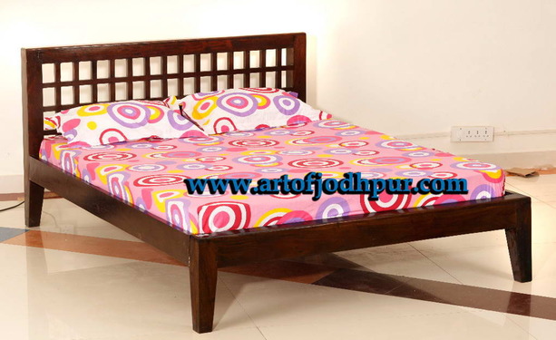 wood furniture online double bed