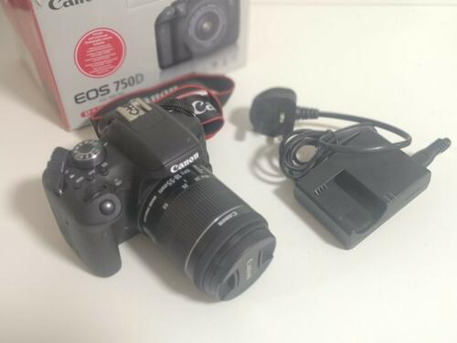 Canon EOS 750D 242MP Digital SLR Camera Black Kit with