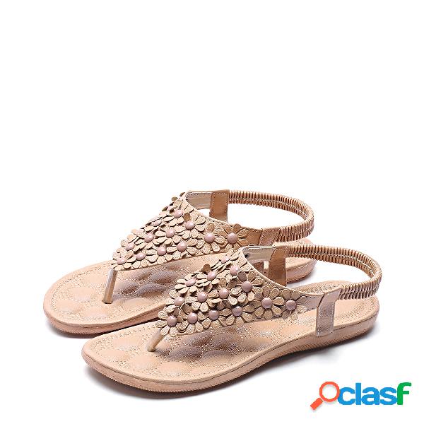 Soft Pink Jewelry Embellished Flat Sandals