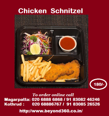 Enjoy a tasty #ChickenSchnitzel at Beyond 360 Degree