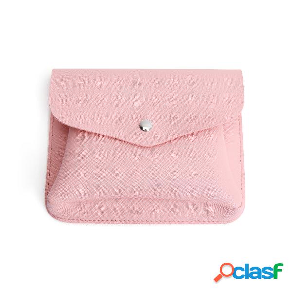 Pink Soft Plain PU Crossbody Bag