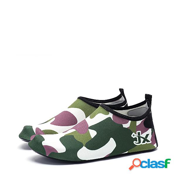 Army Green Camouflage Pattern Beach Flats