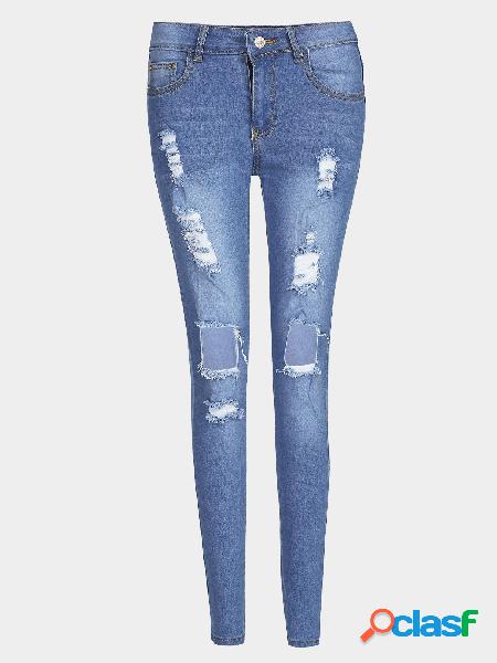 High Waist Ripped Jeans