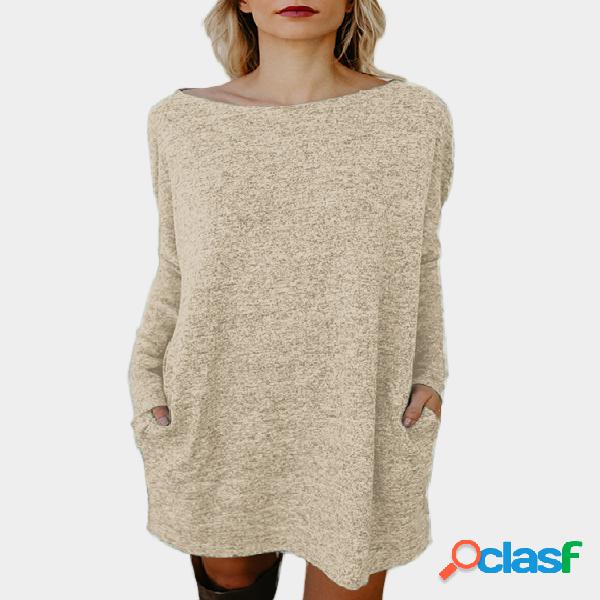Khaki Side Pockets One Shoulder Mini Dress