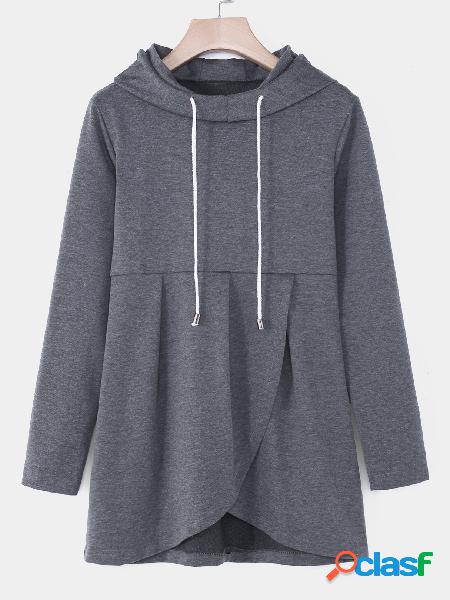 Grey Casual Long Sleeve Hoodie