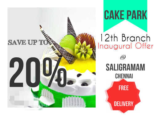 Avail upto 20% Off - Inaugural Offer from CAKE PARK