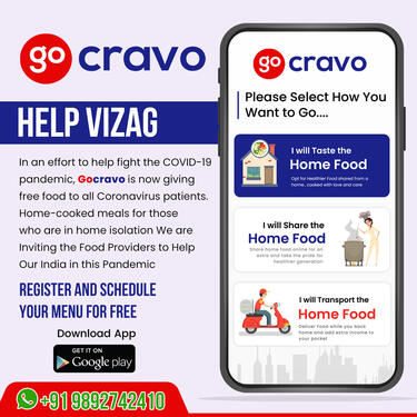 GoCravo is the 1 Home Food Delivery providing free food