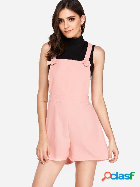 Casual Tie-Strap Playsuits in Pink