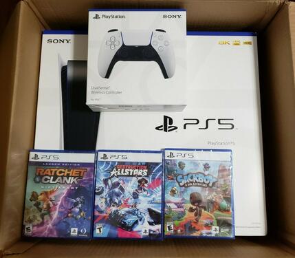 Brand new playstation 5 with games and complete accessories