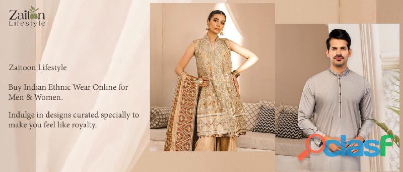 Indian Ethnic Wear Online at Zaitoon : Pakistani Suits in