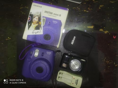 Nikon coolpix L27 and instant mini camera
