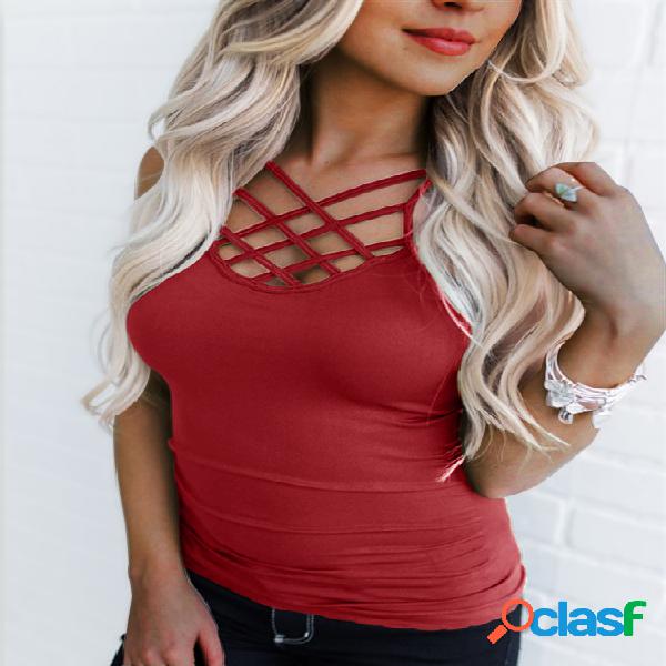 Red Criss Cross Cami Top